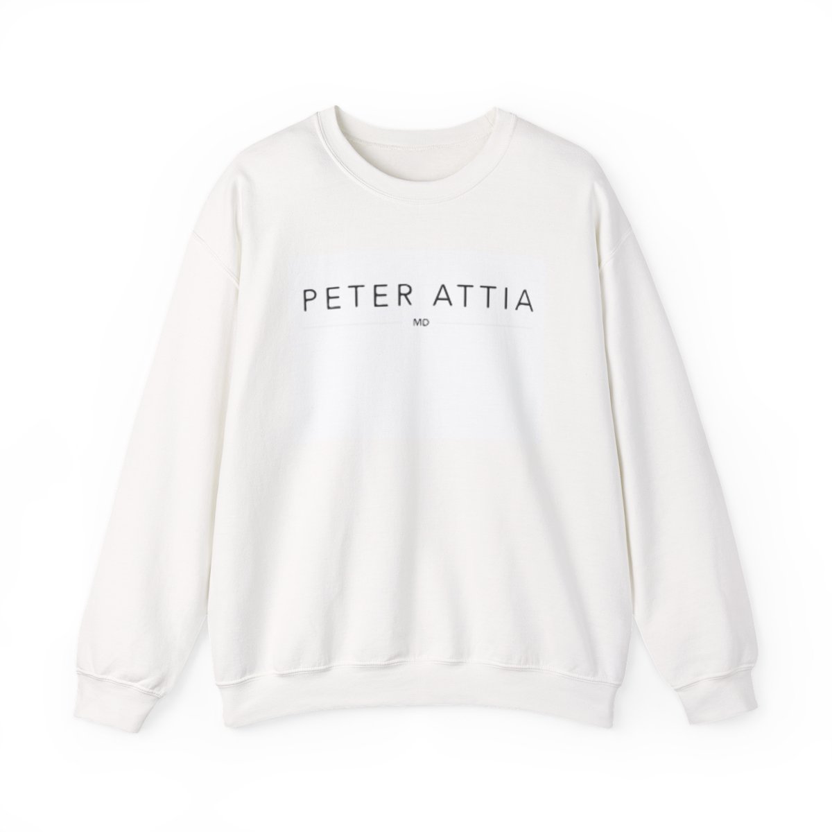 Peter Attia logo crewneck sweatshirt | minimalist name design | Peter Attia Podcast