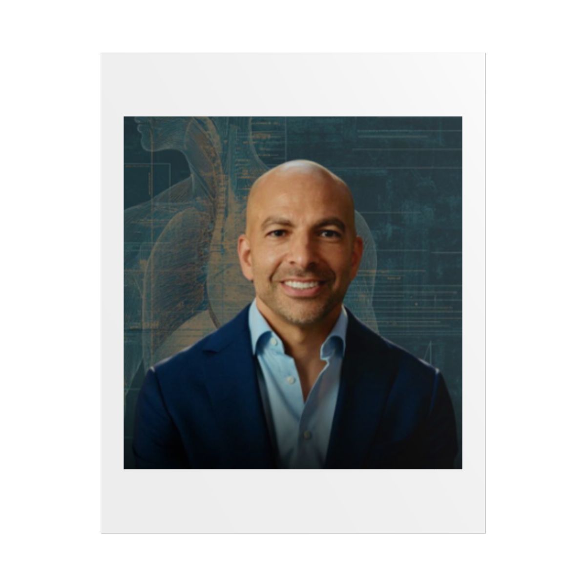 Abstract Anatomy Portrait Rolled Poster | Medical Illustration Wall Art | Peter Attia Podcast