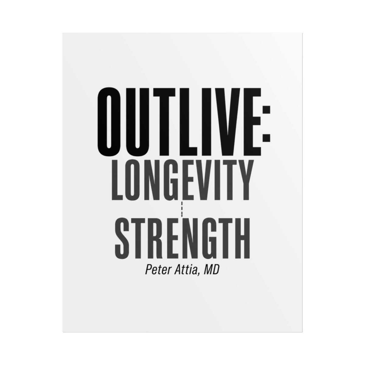 Peter Attia "Outlive: Longevity and Strength" Poster