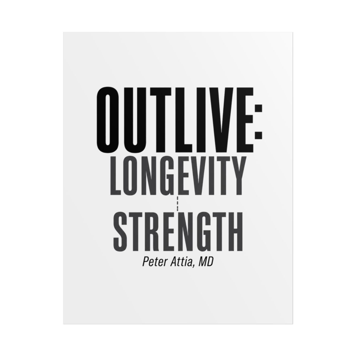Peter Attia "Outlive: Longevity and Strength" Poster - Official Posters & Wall Art merchandise
